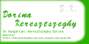 dorina keresztszeghy business card